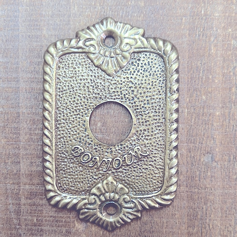 Anthropologie Bonjour Doorbell Cover NWT
